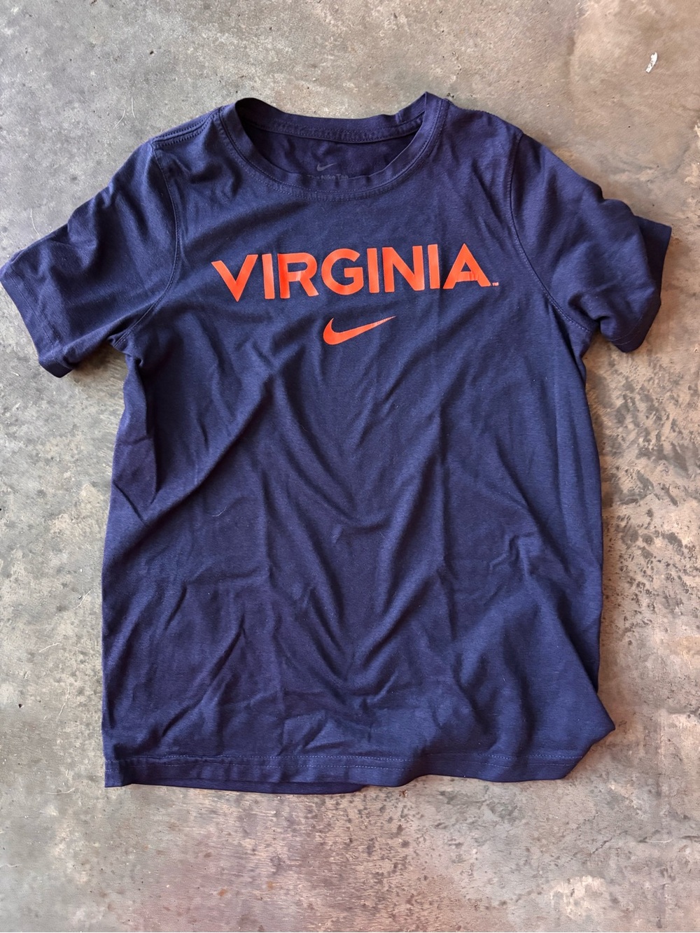 Nike Kids' UVA / University of Virginia performance T‑Shirt in Navy and Orange